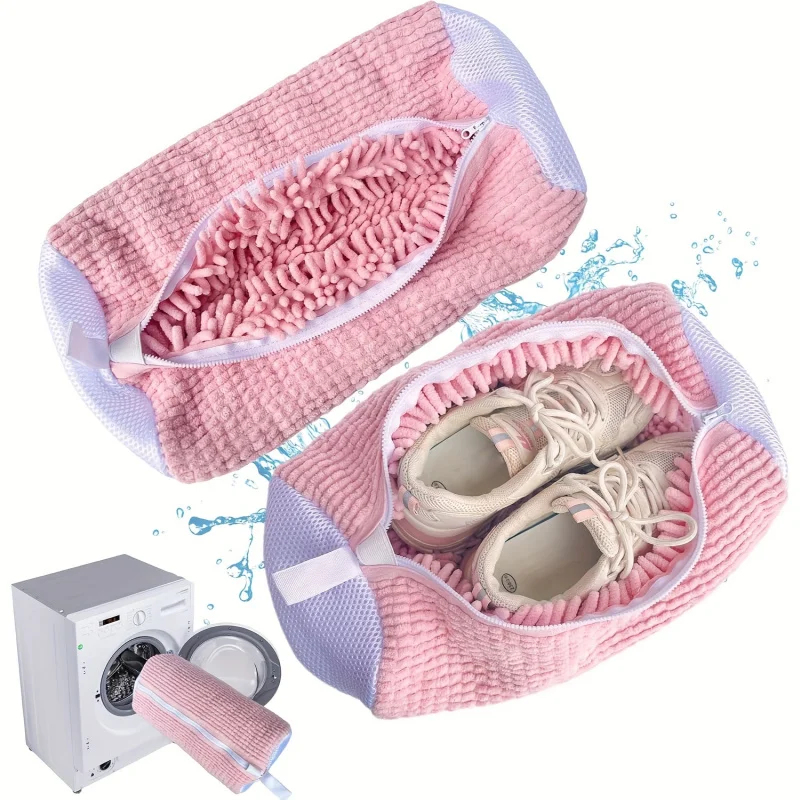 Shoe Cleaning Brush - 多目的洗濯機用靴袋（360度対応） ° ソフトブラシクリーニング、ランドリーバッグ