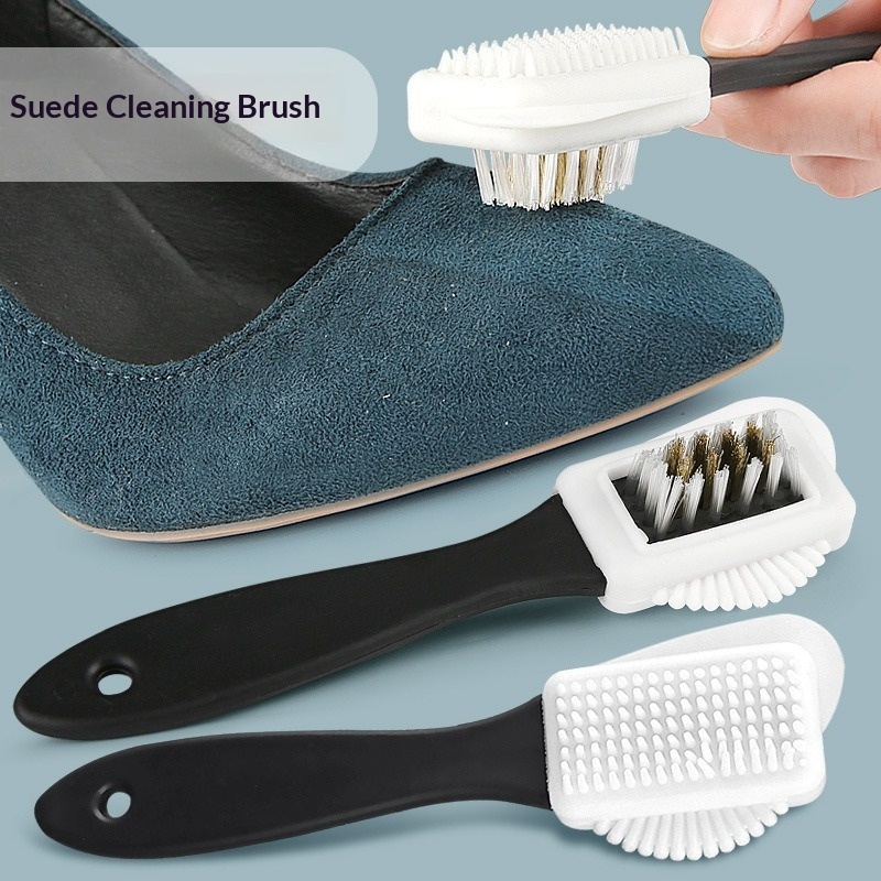 Shoe Cleaning Brush - 1/2個入り 3面クリーニング便利S字型靴ブラシ スエードクリーニングブラシ スノーブーツとスポーツシューズ用クリーニングブラシ