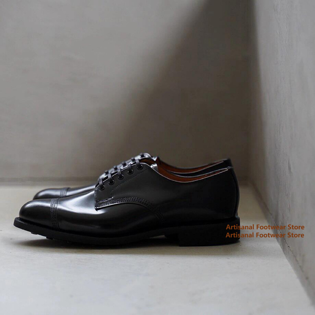 メンズ ブラック ポリッシュレザー オックスフォードシューズ - Leather Shoe Polish のレビューと価格
