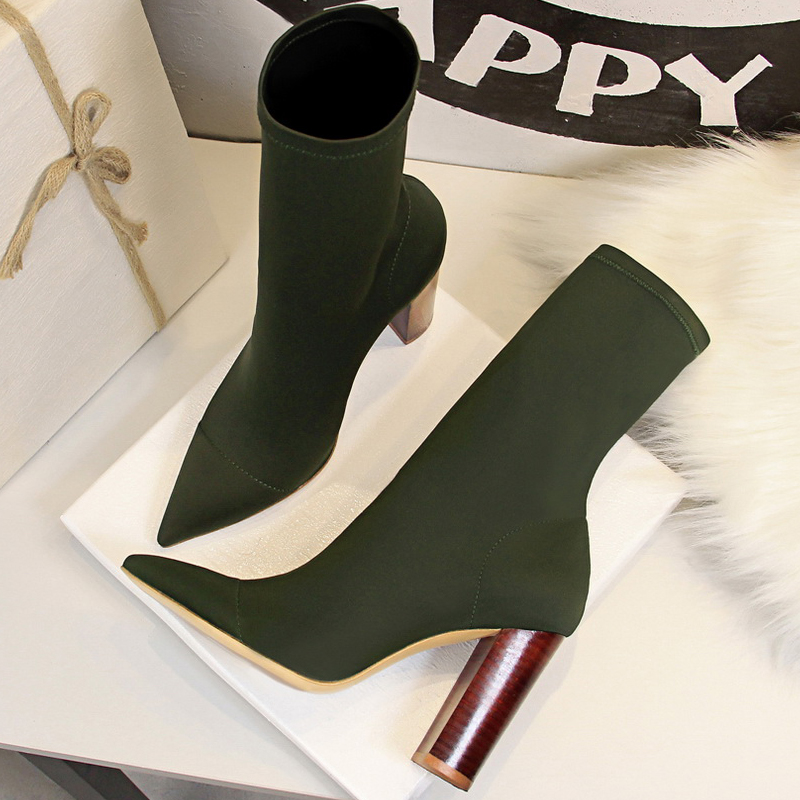 BIGTREE 靴女性ストレッチブーツセクシーな靴下ブーツ秋 - Shoe Tree のレビューと価格