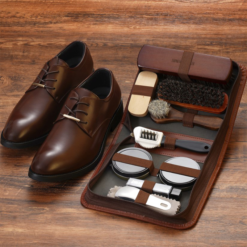 馬の毛-靴ブラシセット,革の手入れ,掃除,研磨ツール,靴クリ - Leather Shoe Polish のレビューと価格