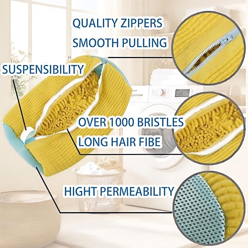 ランドリーバッグ 靴洗い用洗濯ネット - ジッパー付き、内側 - Shoe Cleaning Brush のレビューと価格