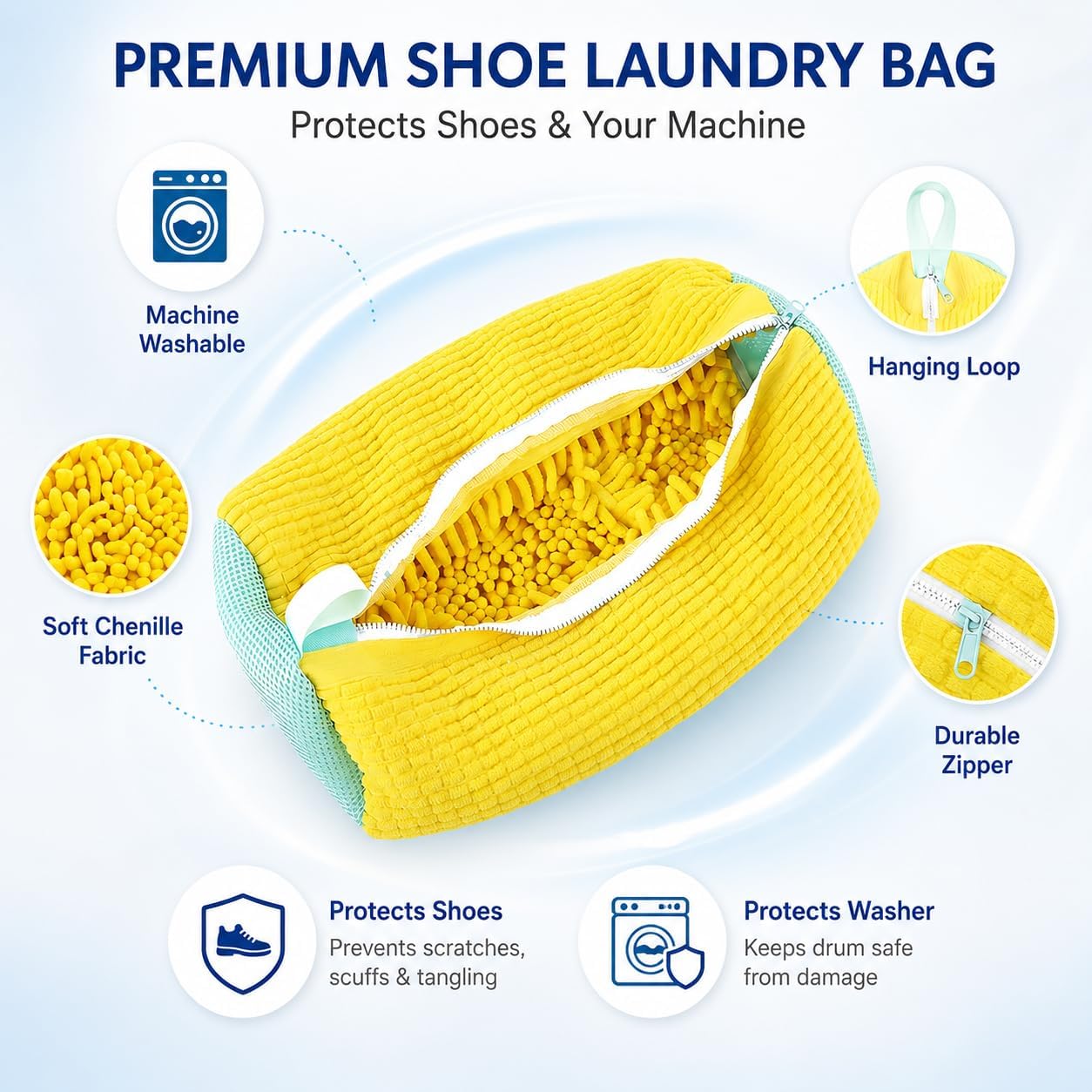 靴洗濯機用バッグ、洗濯機・乾燥機用ランドリーバッグ、あらゆる - Shoe Cleaner のレビューと価格