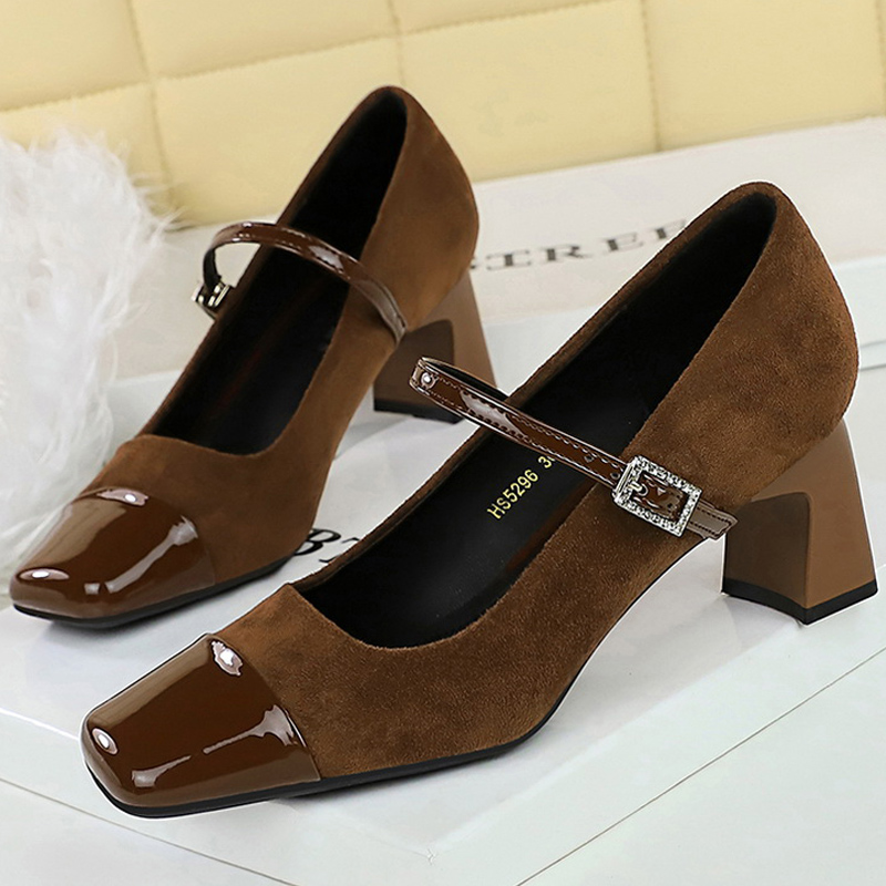 BIGTREE 靴ヒョウ柄女性パンプススエードミドルヒールシ - Shoe Tree のレビューと価格