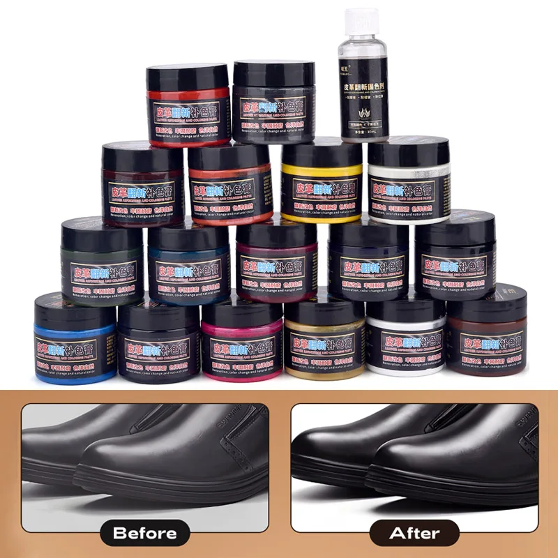 50g革修理用塗料顔料DIYベジタブルタンニンなめし革用顔料 - Leather Shoe Polish のレビューと価格