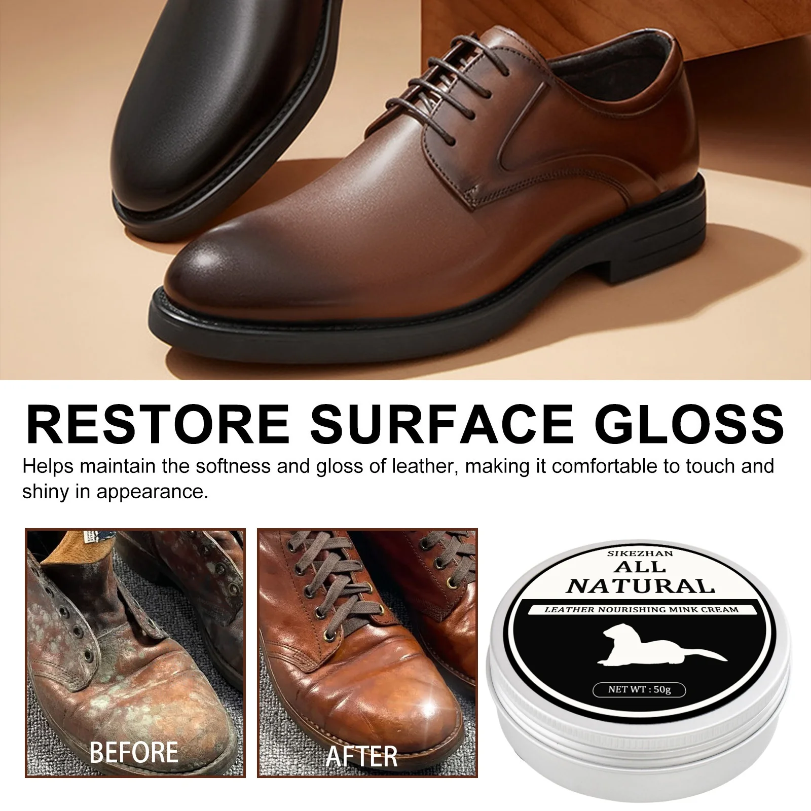 Sikezhan-レザーソファクリーナーポリッシュ、ミンクオ - Leather Shoe Polish のレビューと価格