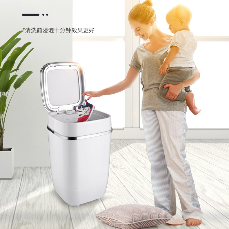 ミニ半自動靴洗い機：学生向け、柔らかいブラシ付きでキャンバス - Shoe Cleaner のレビューと価格