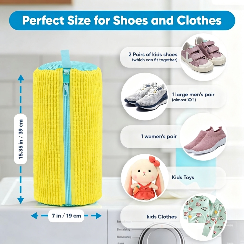 1/2/4個入り靴洗い機用バッグ、液体靴ブラシセット付き、耐 - Shoe Cleaning Brush のレビューと価格